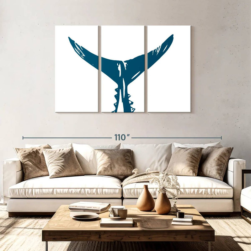 Brampt Blue Tuna Fish Tail, 48" H x 74" W