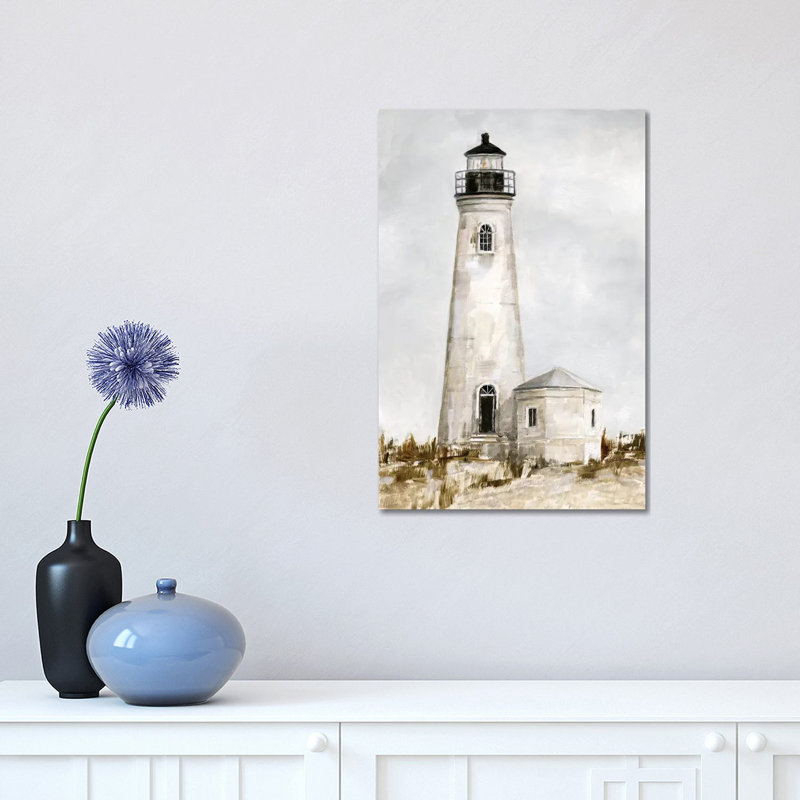 «Rustic Lighthouse II» par Ethan Harper - reproduction d'art, H 18 po x l 12 po x 1,5 po, Toile tendue, Pas de tapis
