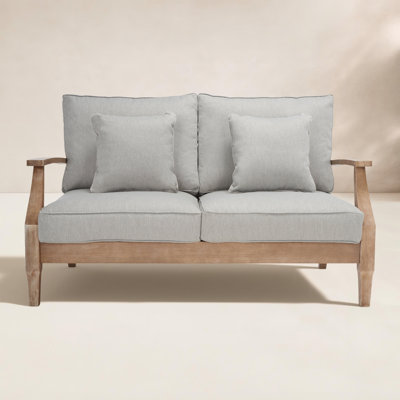 Samya 56" Eucalyptus Patio Loveseat