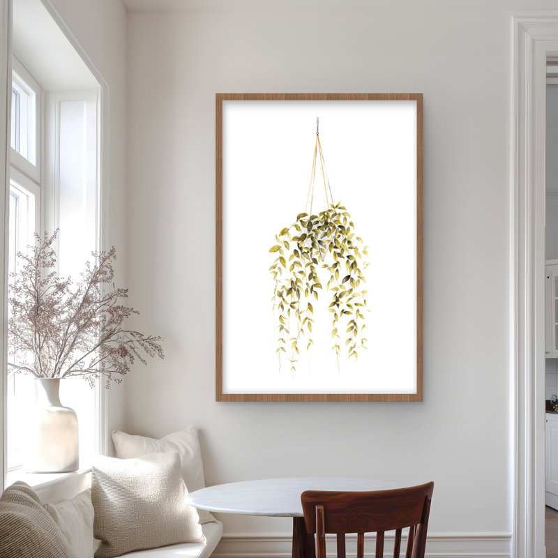 «Hanging Plant», impression florale encadrée pour décoration
