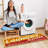 Non-Slip Rubberback Red/Yellow Laundry Room Runner Rug
