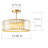 Gold Modern Semi Flush Mount Chandelier