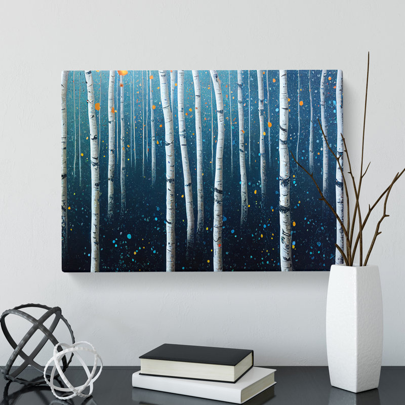 Forest Paint Splatter Vol.2 Abstract - Wrapped Canvas, 35cm H x 50cm W x 3cm D