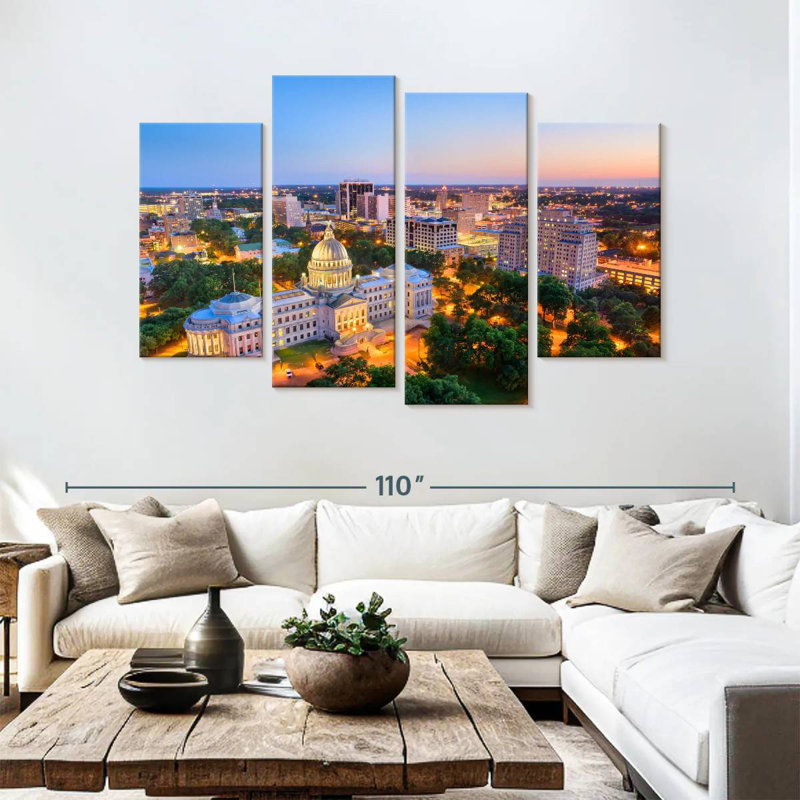 Nicci Jackson Mississippi Skyline, 54" H x 84" W