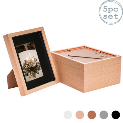 Nicola Spring - 3D Box Photo Frames - 8 x 10" with 4 x 6" Mount
