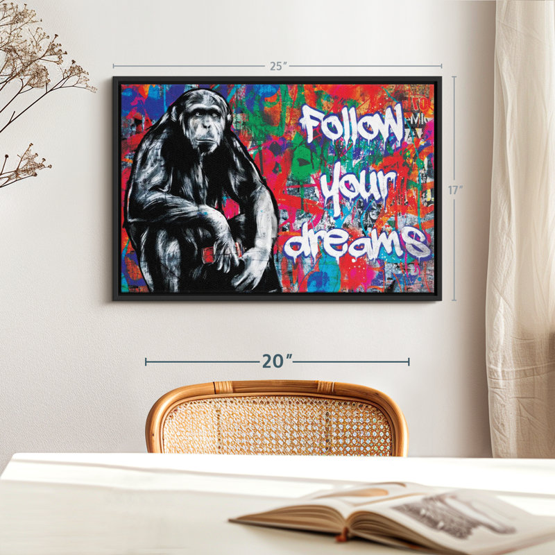 Animal «Chimpanzee Graffiti», H 25 po x l 17 po