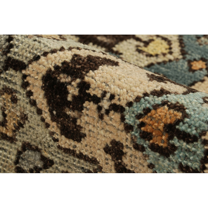 Rug & Kilim’S Caucasian Style Rug In Blue With Geometric Medallions