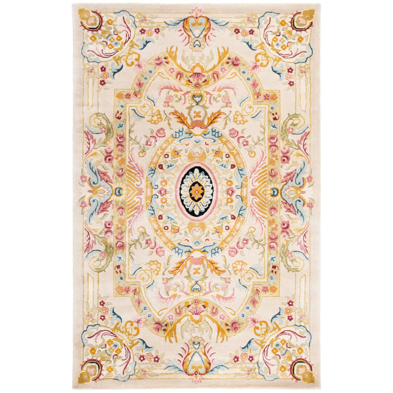 Priscila Hand Tufted Wool Oriental Rug, Rectangle 3' x 5'