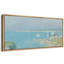«Coastal Beach Harbor View At Dusk Seaside Town And Sail Ships», reproduction d'art sur toile-98042060-111565890