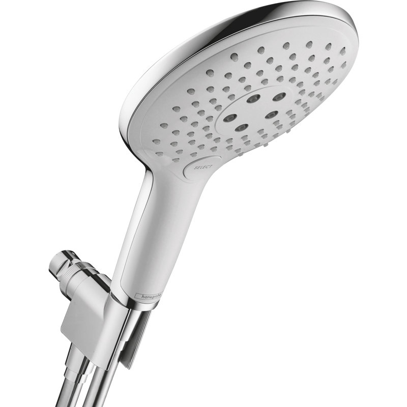 Pomme de douche multi-fonctions à 3 jets Raindance 150 Air, Chrome / Blanc