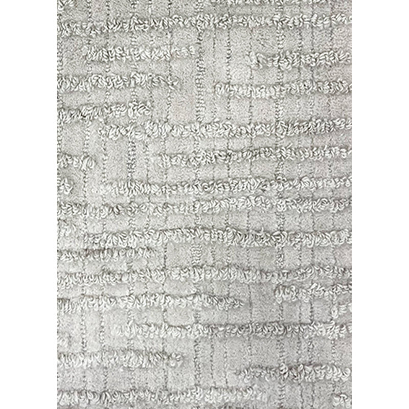 Tapis gris noué à la main, Carré 2 pi