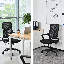 Chaise de bureau à dossier haut (gris)-1962400626