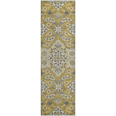 Premium Machine Washable Xamiera AMF1853 Global Rug