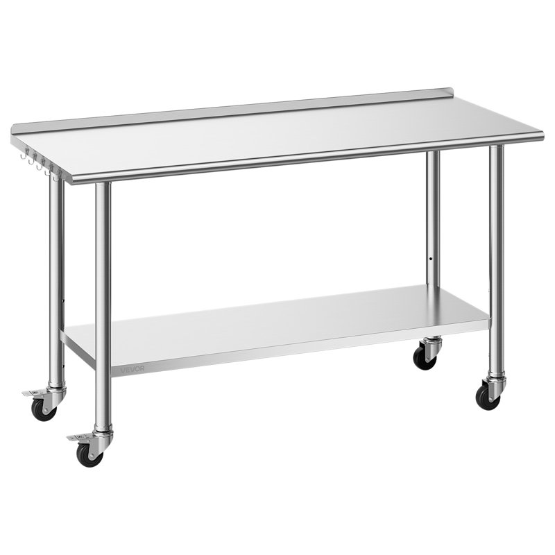 Stainless Steel Shelving Unit, 88.9cm H x 152.4cm W x 61cm D