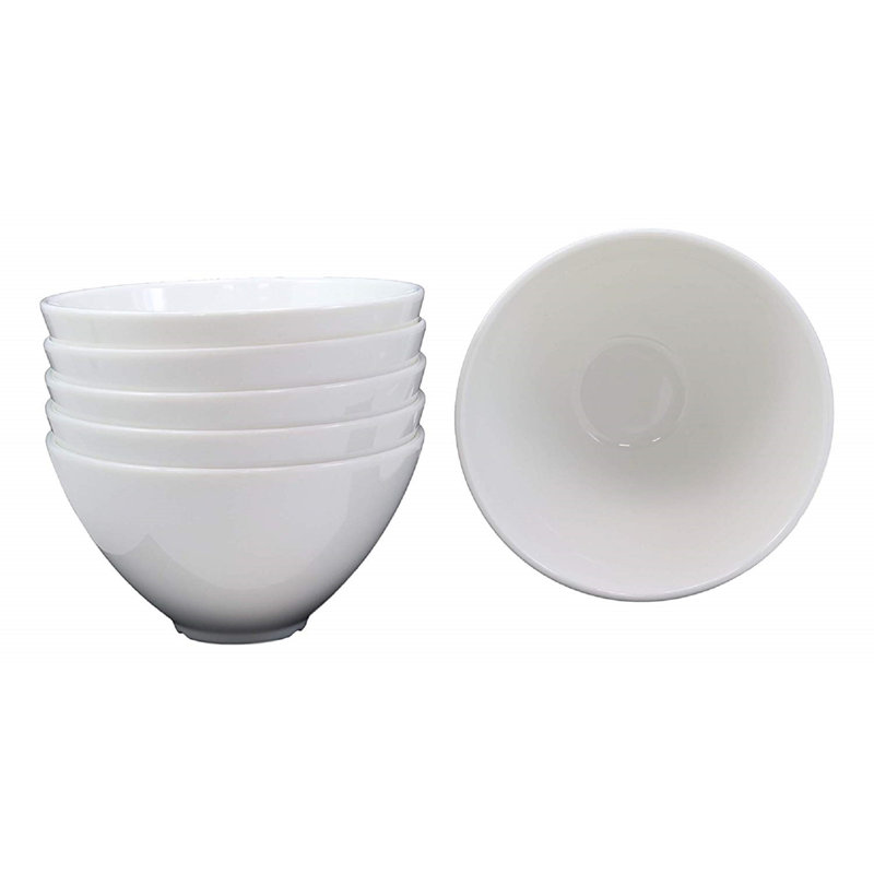 Bol à pâtes en mélamine blanc rond jade Spadafore