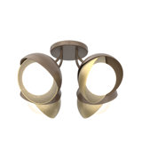 Brooklyn 4 - Light Double Shade Semi Flush Mount