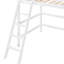 Lit mezzanine simple en bois massif blanc avec. And Build. Aucun sommier ni base requis. 14 lattes pour un soutien accru. Barrières de sécurité. 79,5 po x 41,8 po 67,5 po. Assemblage requis - blanc. Fabrication