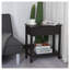 Table de bout étroite avec rangement rabattable et tablette inférieure, table d'appoint en bois aggloméré foncé HOMcom