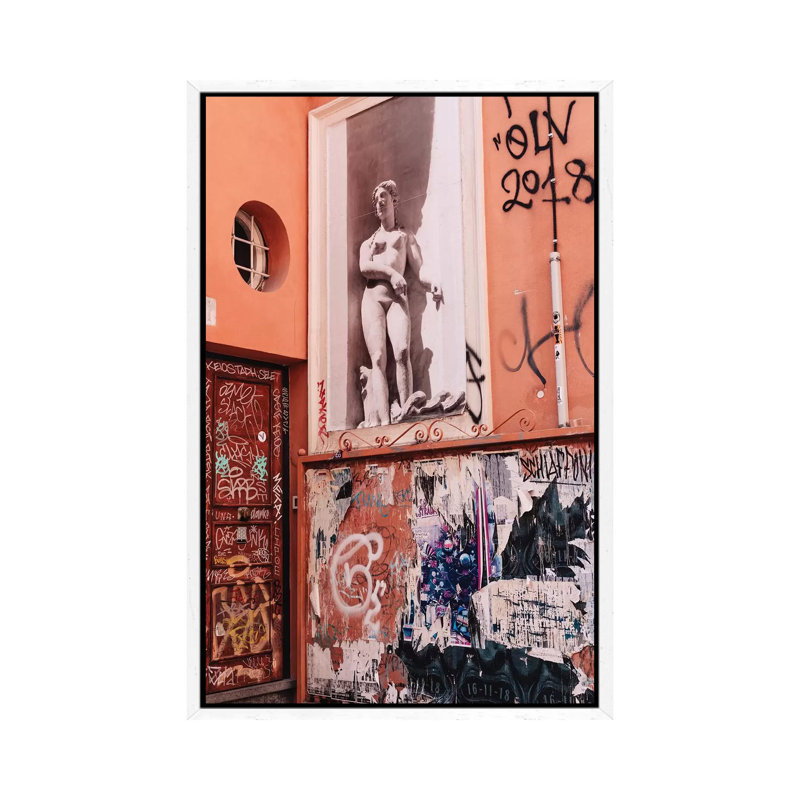Italian Street XI by Bethany Young - Print on Canvas, 101.6cm H x 66.04cm W x 3.81cm D, White Framed