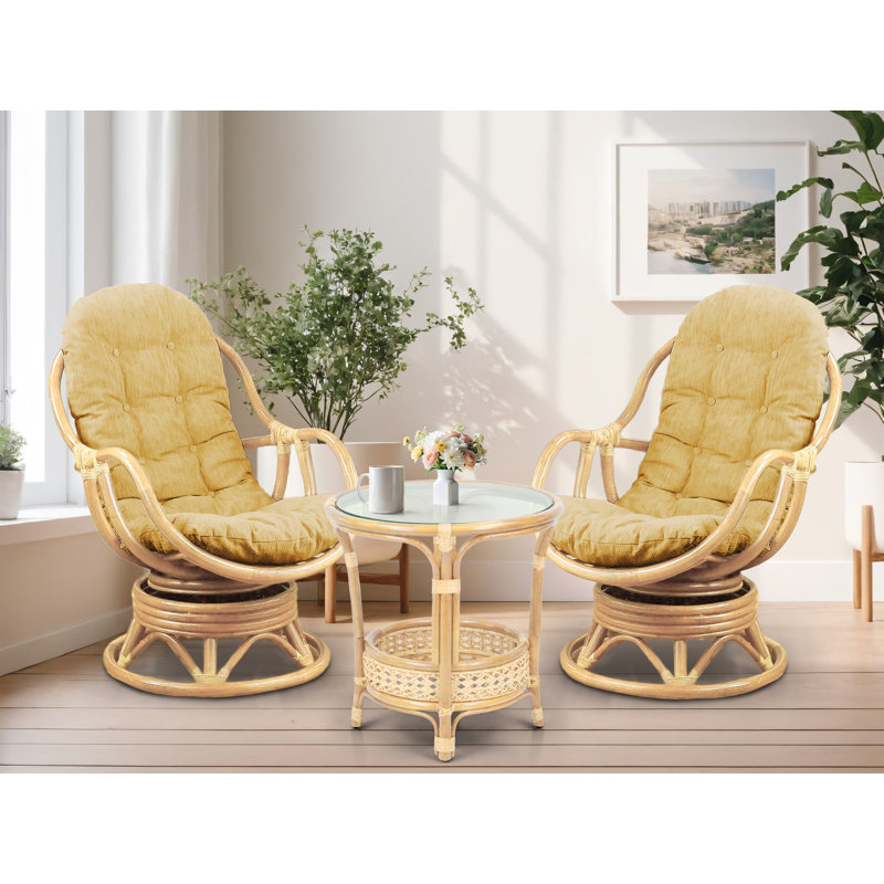 Ensemble de salon 3 pièces Aurrin, Light Brown