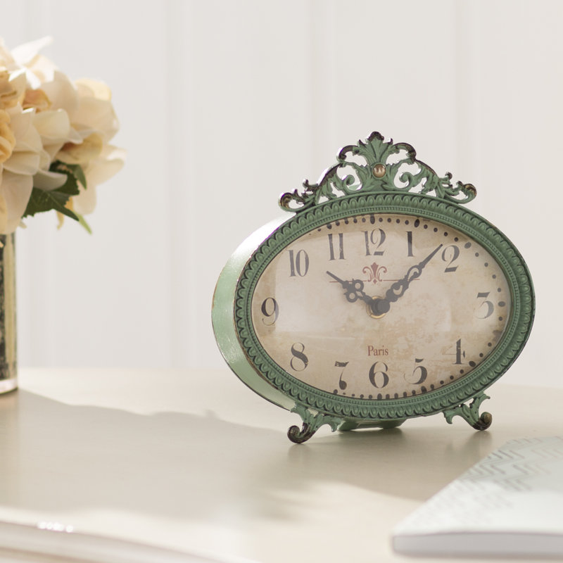 Horloge de cheminée décorative, Turquoise