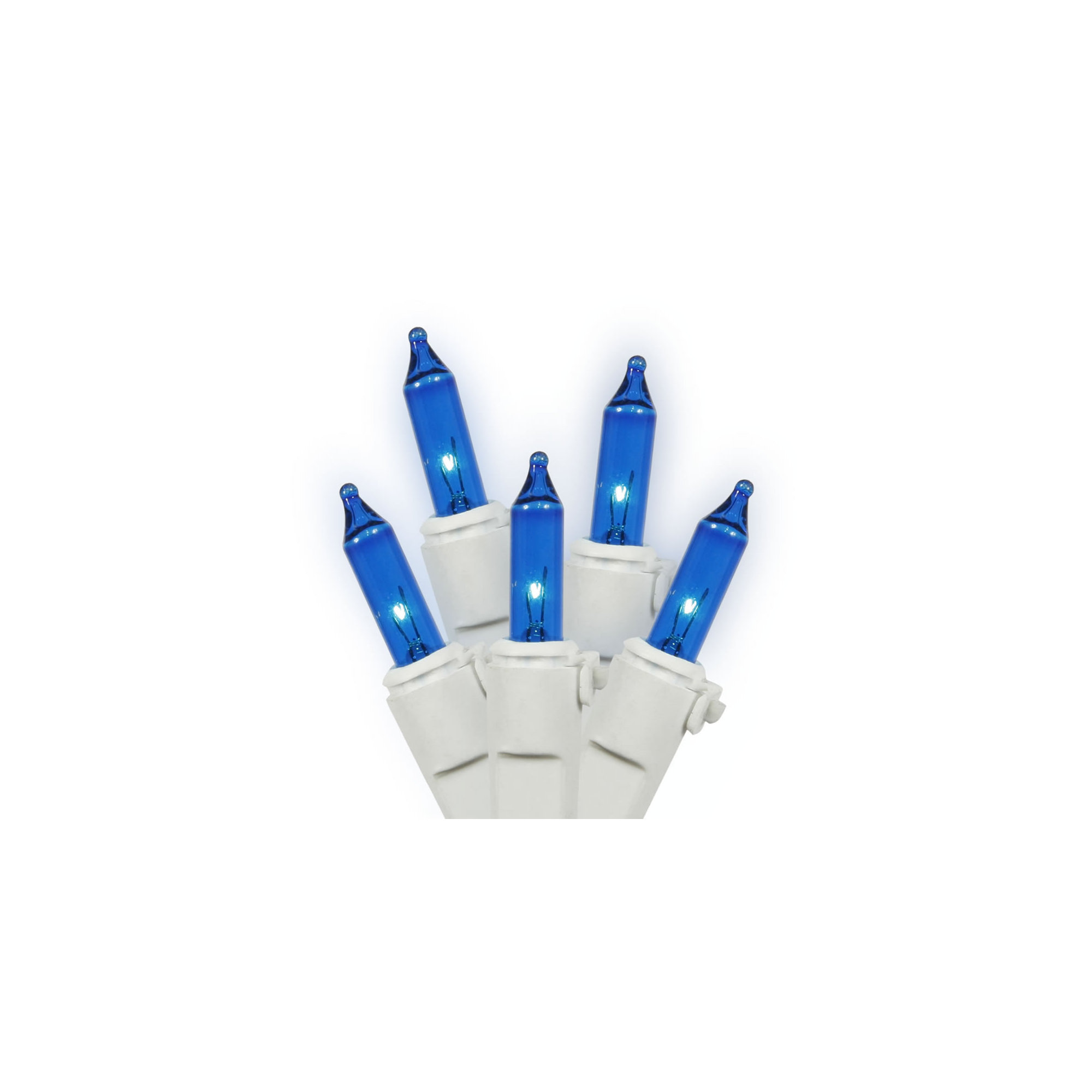 Mini Christmas Lights -  Wire Set, Blue/White, 23' L