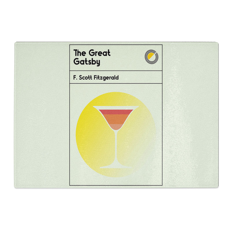 Book Cover the Great Gatsby F. Scott Fitzgerald Chopping Board, 0.4cm H x 20cm W x 28.5cm L