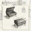 Banc de rangement avec repose-pieds Mid-Century avec table basse relevable et polyvalence.-1542627899