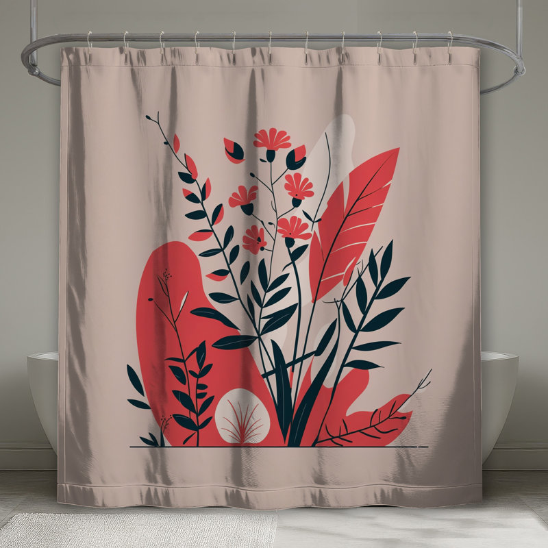 Rideau de douche Floral, 70 po L x 72 po H