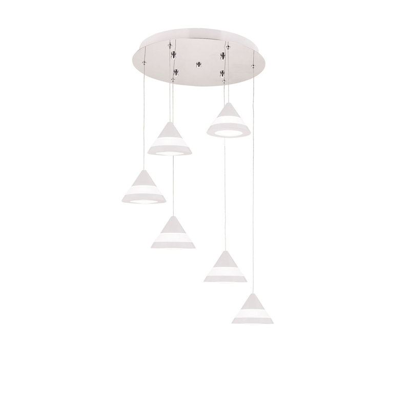 Luminaire suspendu 6 lumières DEL