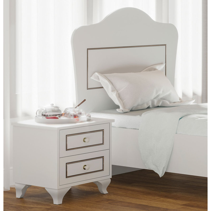 Table de chevet élégante, blanc mat, 17,7 po x 17,7 po x 15,7 po | Panneau de particules 100% mélamine de qualité E1, épaisseur: 0,6 pouce | Assemblage facile avec le système Minifix | Parfait pour les chambres à coucher traditionnelles et les espa