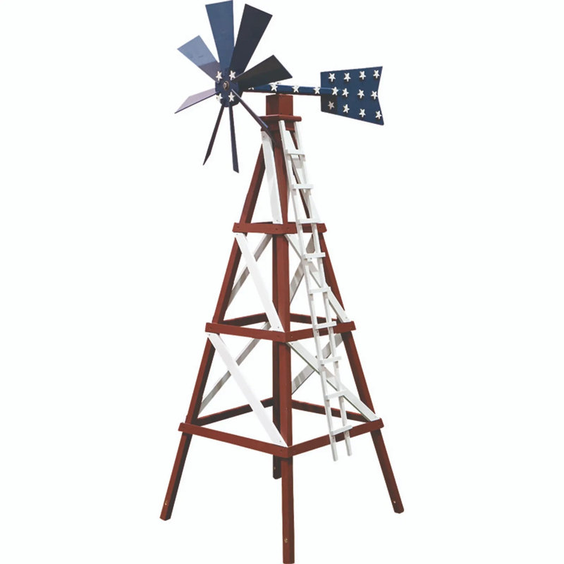 Moulin à vent de style campagnard, patriotique, Patriotique