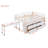 Loft Bed with Retractable Writing Desk and 4 Drawers, Wooden Loft Bed with Lateral Portable Desk and Shelves-888214023-888214024