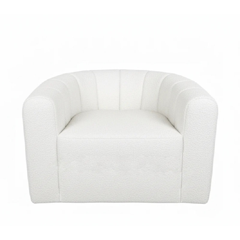 Fauteuil demi-tonneau pivotant de 36,5 po Grieteke