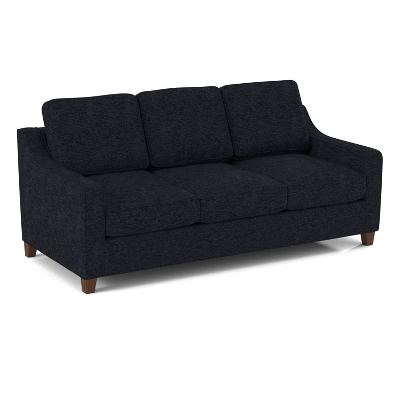 Clark 82" Square Arm Sofa with Reversible Cushions, Connelly Dove, Montana Walnut