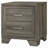 Brown Oak 2-Drawer Nightstand