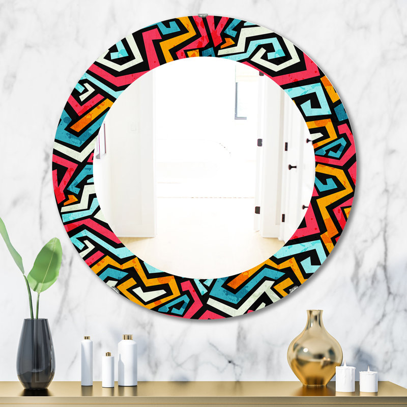 Miroir d'appoint Bright Graffiti, H 31,5 po x l po