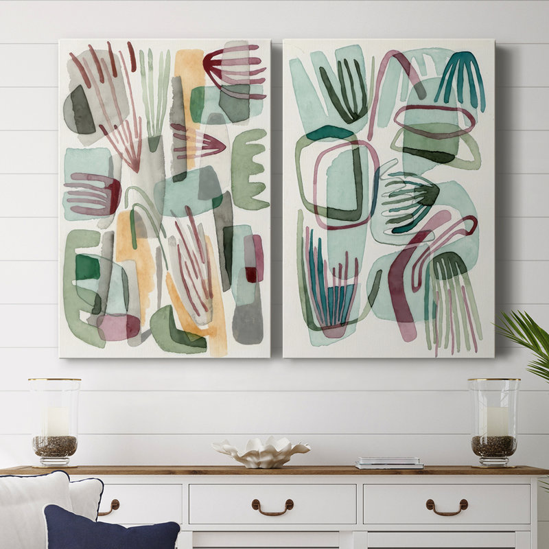 «Sea Abstract I», toile tendue avec châssis de qualité supérieure, prête à être accrochée, 12" H x 8" W