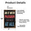 Panneau «Do It With Passion Or Not At All» (paquet de 2) 7 po x 10 po