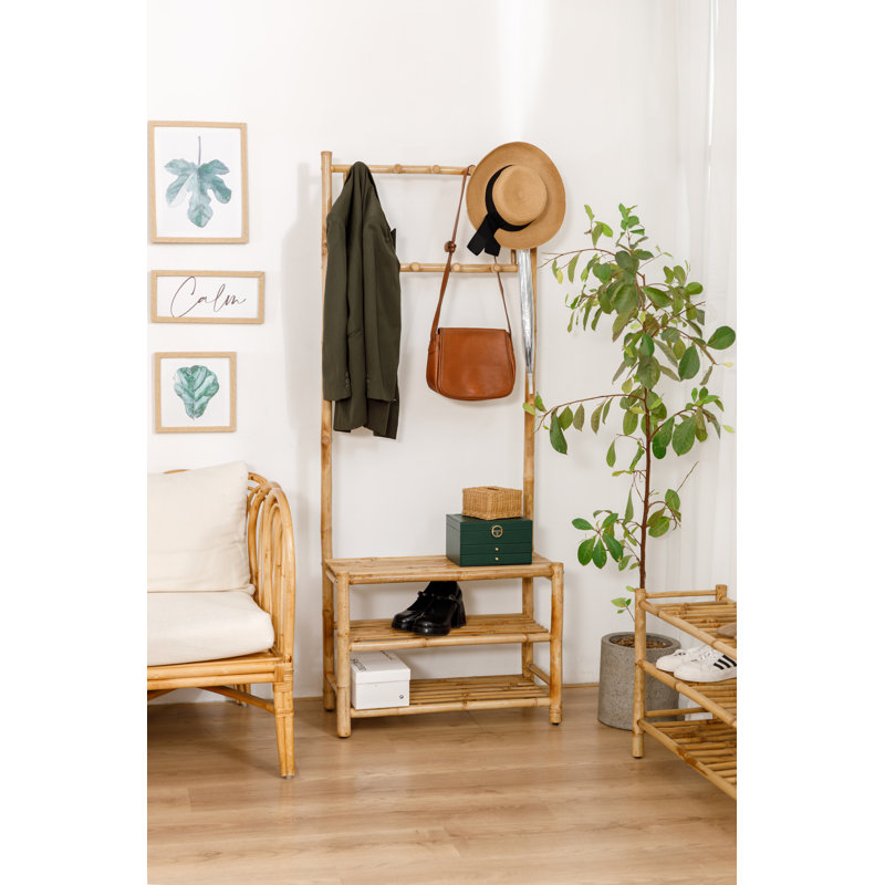 Kalea Solid Bamboo Wood Hall Tree