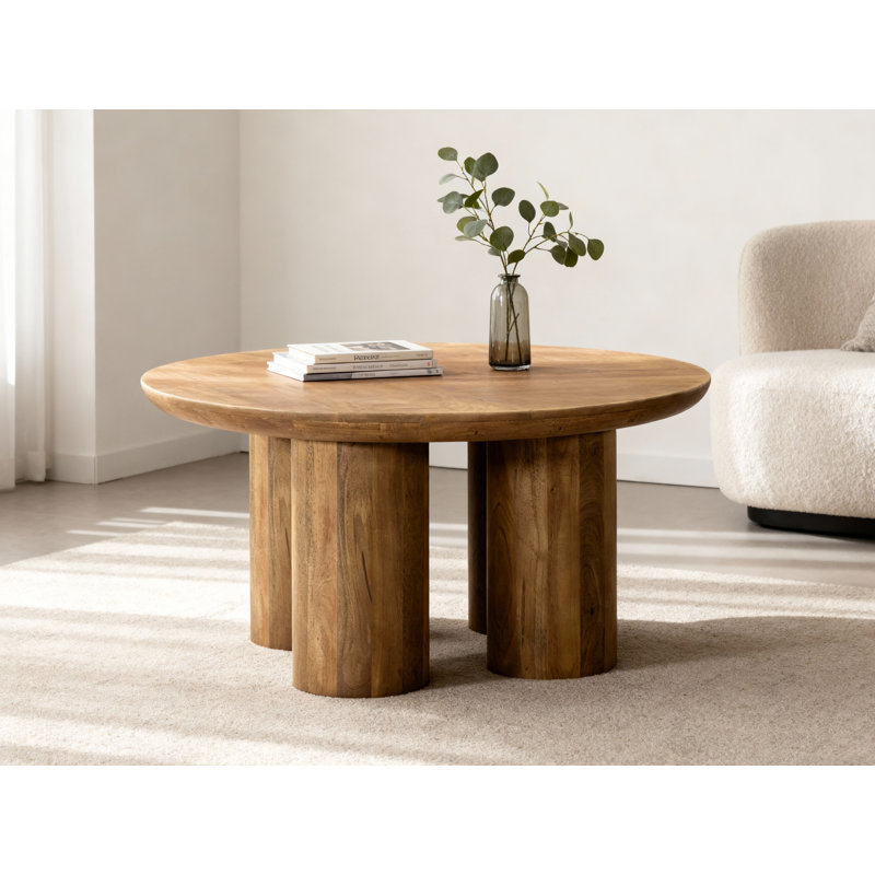 Sullivan Round Coffee Table - Spice Tan