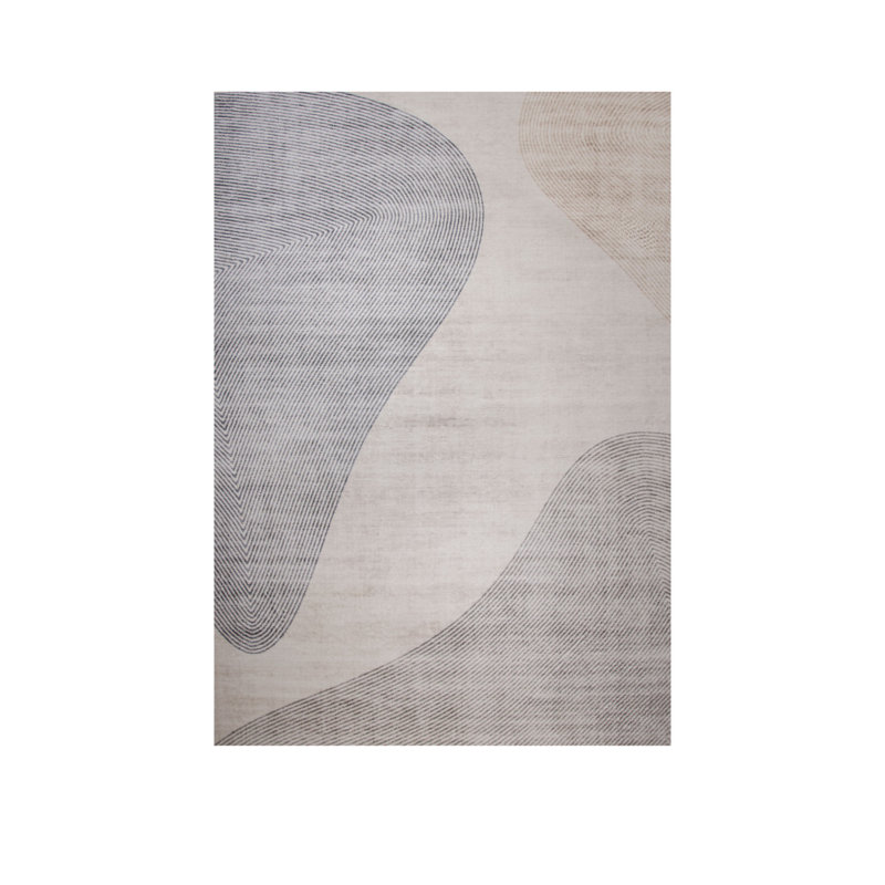 4' X 6' Beige and Brown Abstract Area Rug