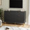 Commode 6 tiroirs pour chambre à coucher, avec poignées en métal doré