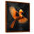 Toile avec cadre flottant brun