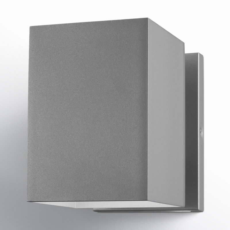 Dyer Aluminum Wall Light, Painted Brushed Nickel, 7" H x 5" W x 7.75" D, No