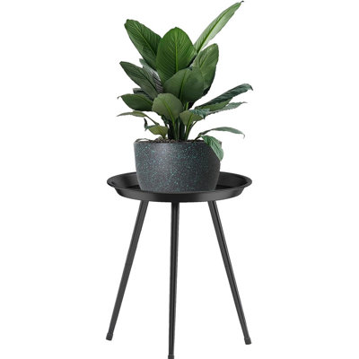 Plant Stand Indoor Outdoor Flower Pot Stands Tall Metal ,Small Round Plant Table for Living Room -  George Oliver, E012E0161C1A4F45B16DDCDD8314E056