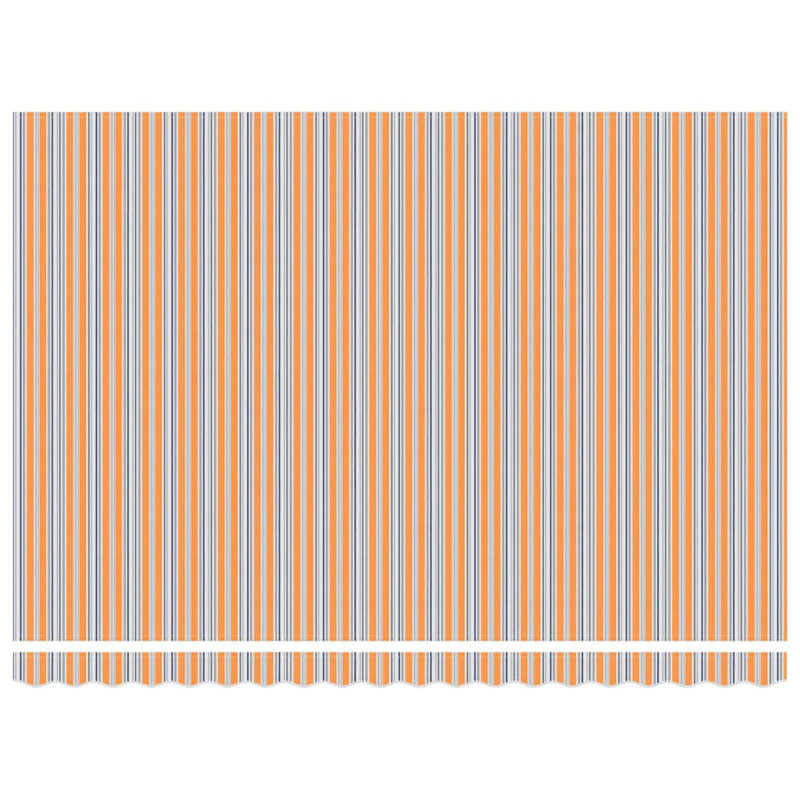 Retractable Awning, 450 cm W x 300 cm D, Blue/Orange/White