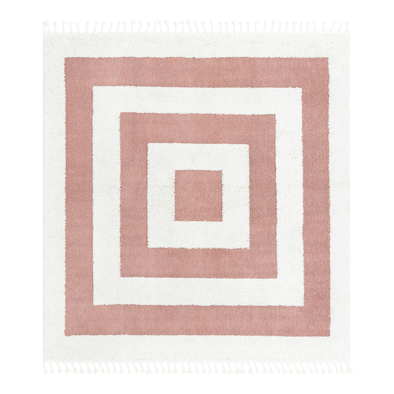 Geometric Indoor Rug, Square 7'10"
