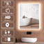 Miroir de salle de bain mural sans cadre avec lumières à DEL à intensité variable et anti-buée Jazzell-1766051583