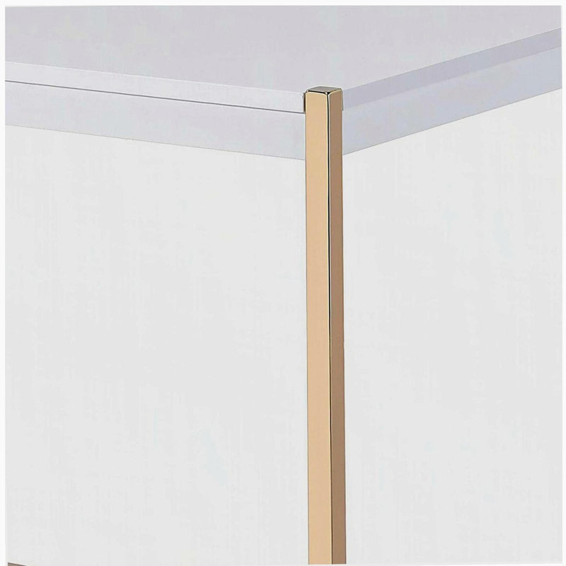 Bureau d'écriture avec ports USB, Blanc